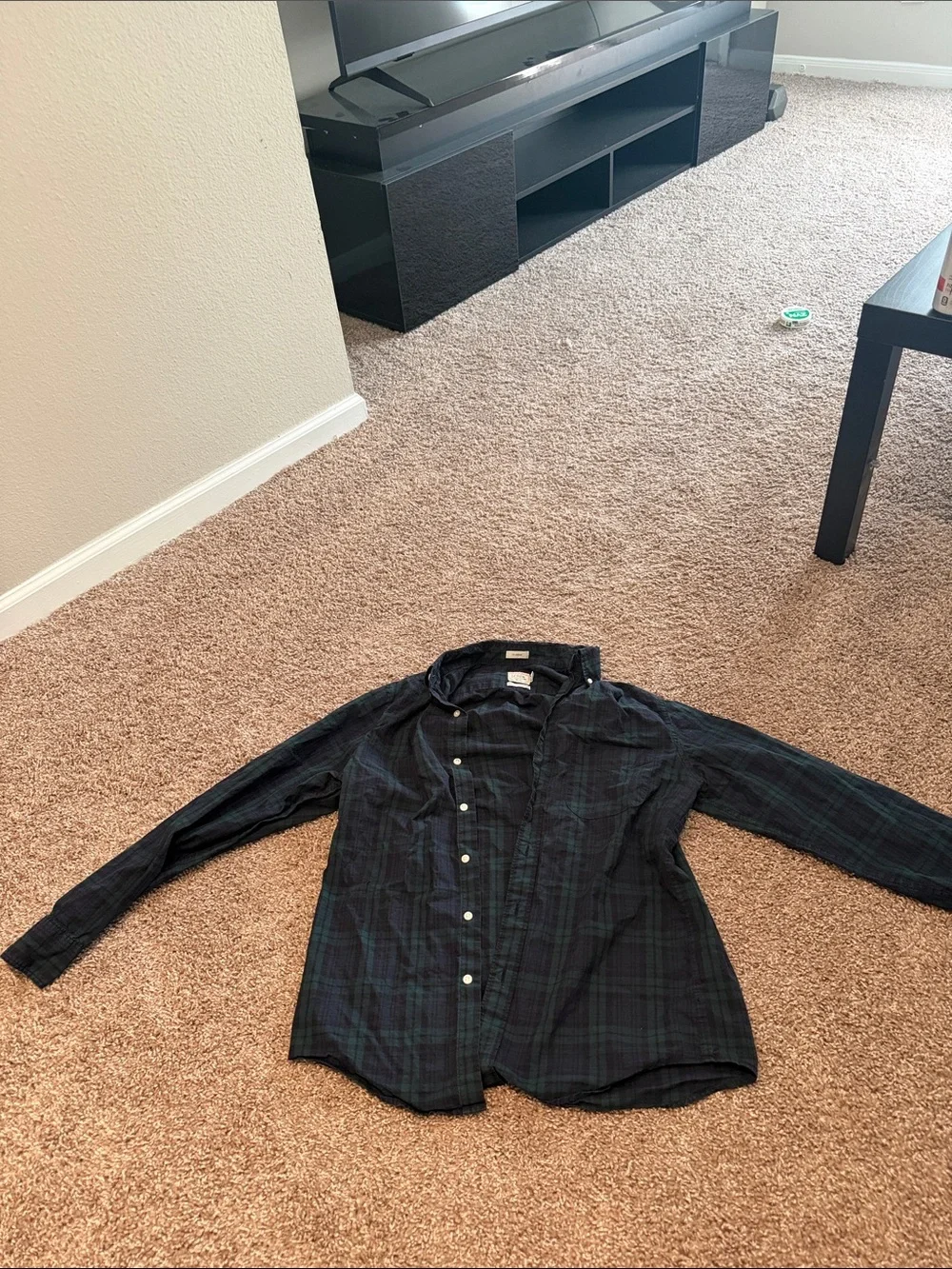 J. Crew Men's Blackwatch Plaid Button-Down Shirt - Dark Green & Navy